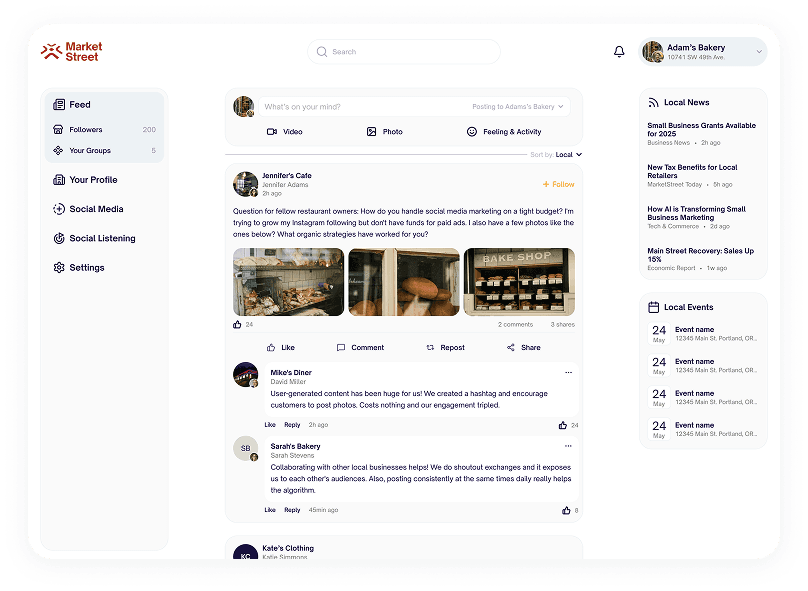 MarketStreet Feed - Local Business Network Interface